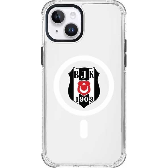 iPhone 13 Uyumlu Beşiktaş Logo Şeffaf Magsafe Lisanslı Telefon Kılıfı ürün görseli 1