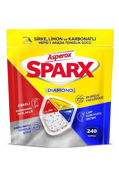 ASPEROX SPARKS DİAMOND BULAŞIK KAPSÜLÜ 60 LI 4 ADET ürün görseli 1