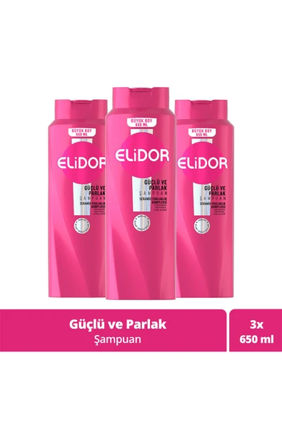 Saç Bakım Şampuanı Güçlü ve Parlak 650 ml x3 ürün görseli 1
