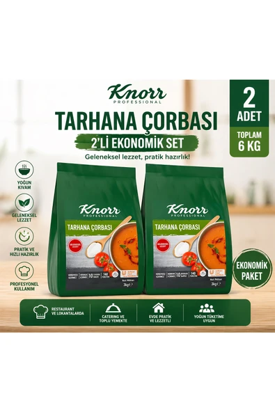 Knorr FS Tarhana Çorbası 3 Kg x 2 Adet (6 Kg) Ekonomik Avantajlı Set ürün görseli 1