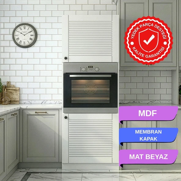 Kenzlife membran ankastre fırın dolabı bige byzbyz panjur 180*60*56 mebran kapak MDF gövde ürün görseli 1