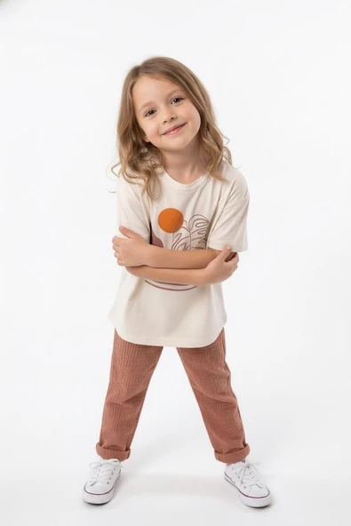 Oversize Baskılı Müslin Takım - Resim 6