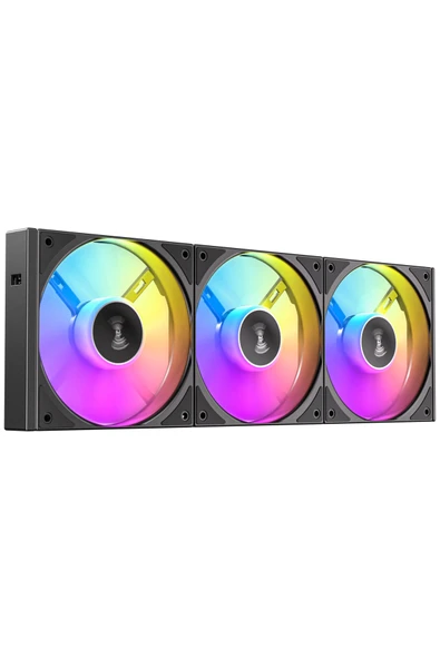 Antec C120 ARGB 3’lü 120mm PWM Fan Seti Daisy-Chain ASUS Aura Sync Uyumlu Siyah ürün görseli 1