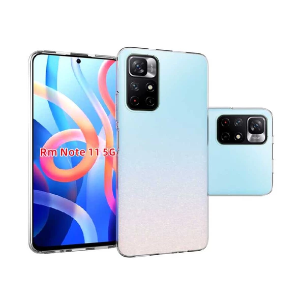 Xiaomi Poco M4 Pro 5G Kılıf İnce ve Esnek Şeffaf Süper Silikon ürün görseli 1