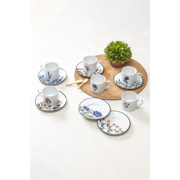 PORLAND FLOWER GARDEN 6 KİŞİLİK ÇAY FİNCANI TAKIMI ürün görseli 1