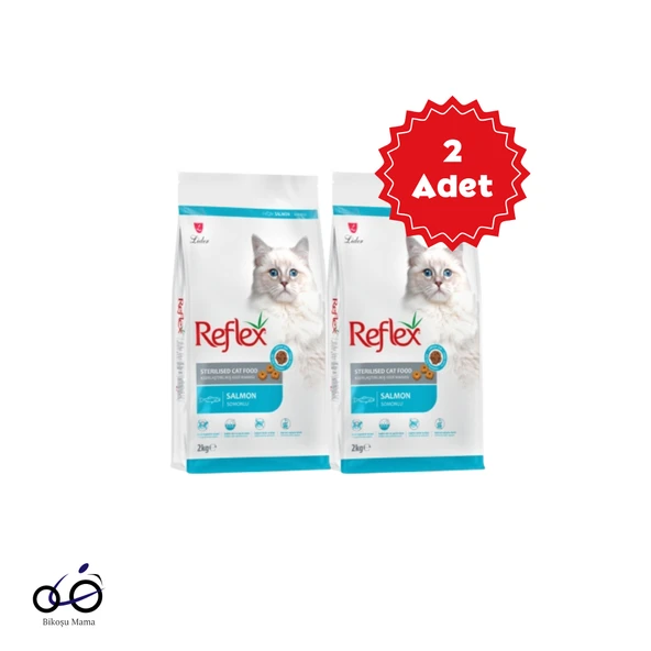 Reflex Somonlu ve Pirinçli Kısırlaştırılmış Kedi Maması 2kgX2 Adet ürün görseli 1