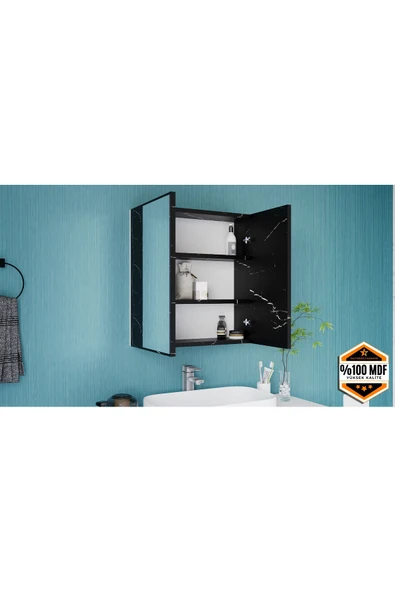 dekor fim DF16103BD 2 Kapaklı Aynalı Banyo Dolabı Çok Amaçlı Banyo Dolabı ürün görseli 1