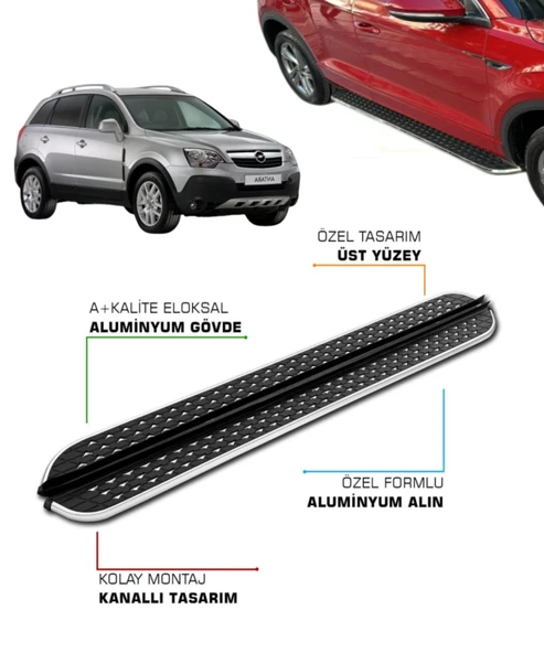OPEL ANTARA UYUMLU 2006 2007 2008 2009 2010 2011 2012 2013 2014 2015 ARACA ÖZEL YAN BASAMAK ürün görseli 1