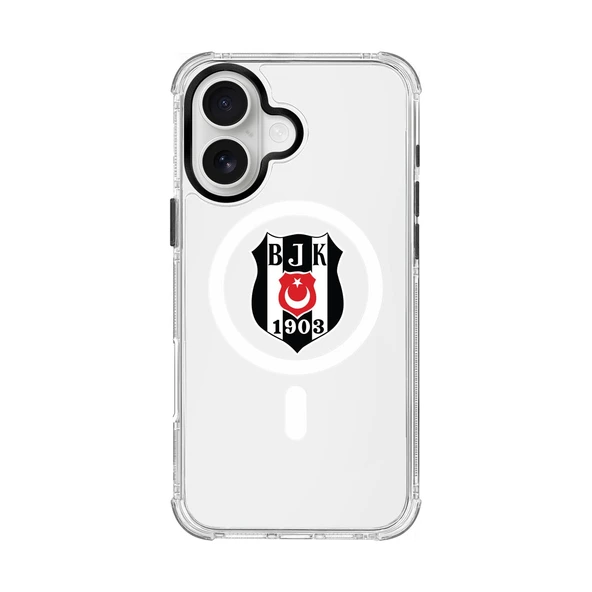 iPhone 16 Uyumlu Beşiktaş Logo Şeffaf Magsafe Lisanslı Telefon Kılıfı ürün görseli 1