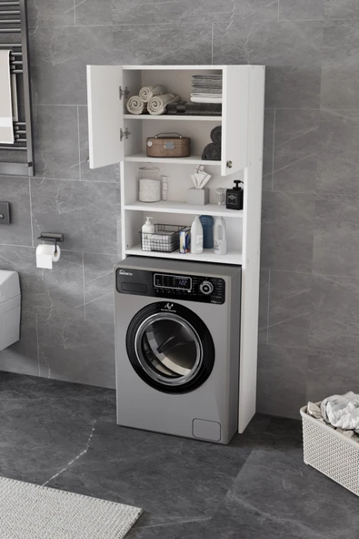 dekor fim DF03103B Çamaşır Makinesi Dolabı Makine Üstü Düzenleyici Dolap ürün görseli 1