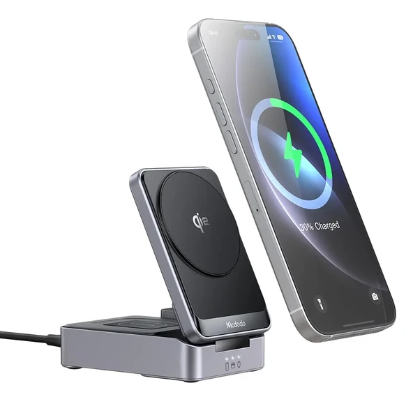 MCDODO CH-5192 qİ2 3-in-1 Kablosuz Sarj Standı(Airpods-Watch-Phone) Apple Uyumlu ürün görseli 1