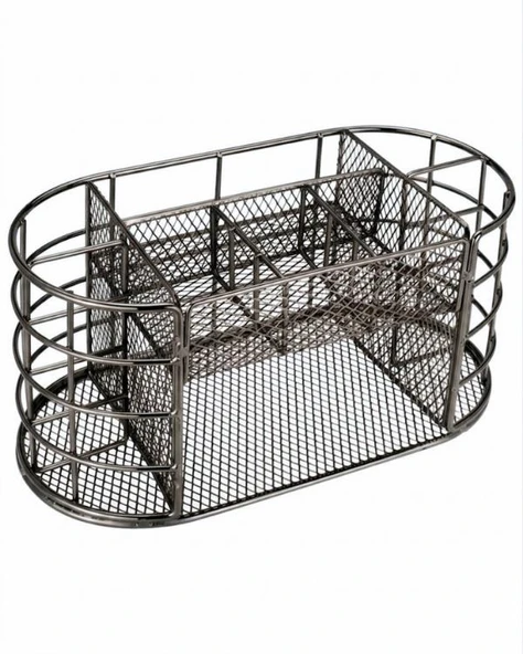 Temel Nikel Metal Mesh Masaüstü Organizer Çekmeceli Çok Bölmeli 22x11x11 cm 9507B ürün görseli 1