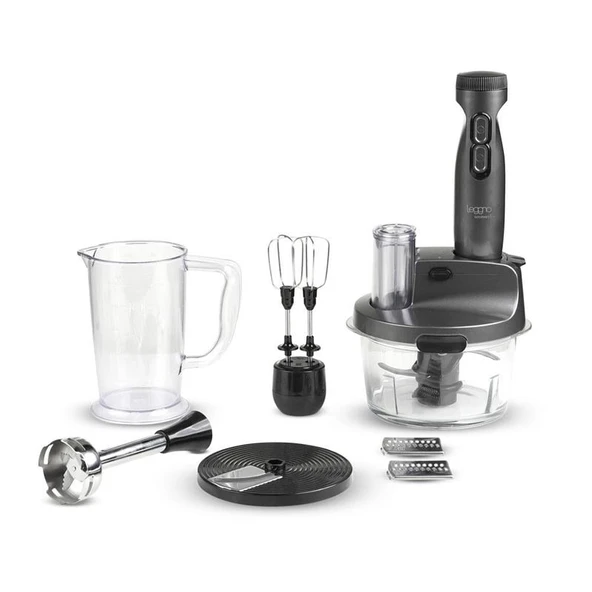 Leggno GRMBLSET101MGR Gourmet Pro Blender Seti Metalik Gri ürün görseli 1