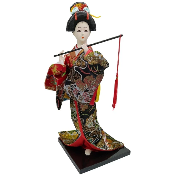 Japon Kimonolu Geyşa Bebek Kabuki Biblo 30 cm No.22 ürün görseli 1