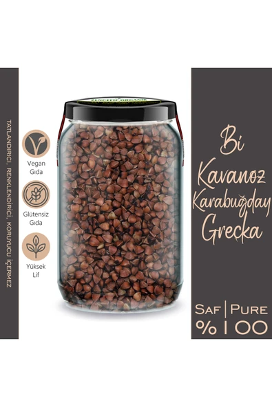 Karabuğday Bi Kavanoz 660 cc. Cam Kavanozda 525 Gr. Greçka Kara Buğday ürün görseli 1