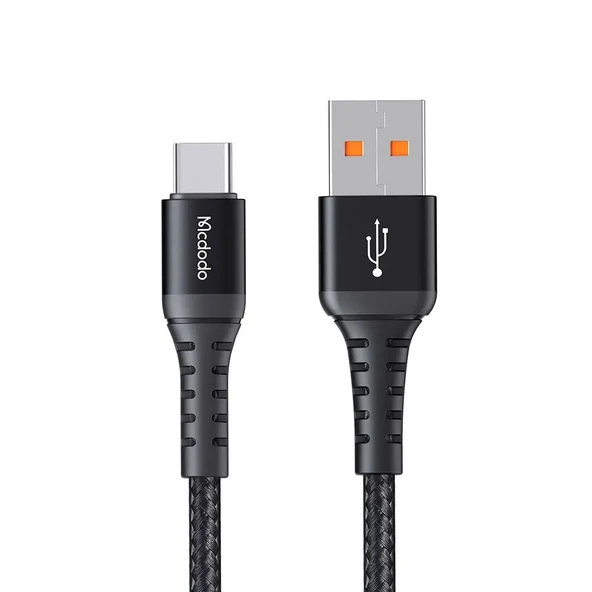 MCDODO CA-2270 USB-A To Type-C QC 4.0 Hızlı Data Şarj Kablosu 0.2m Siyah ürün görseli 1