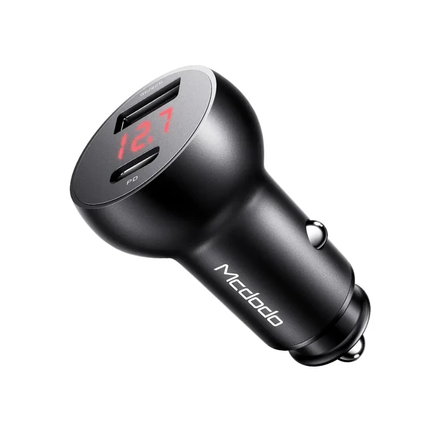 MCDODO CC-6810 1xtype-c 1xusb Girişli Pd3.0 Hızlı Araç Çakmak Şarj Cihazı - Siyah ürün görseli 1