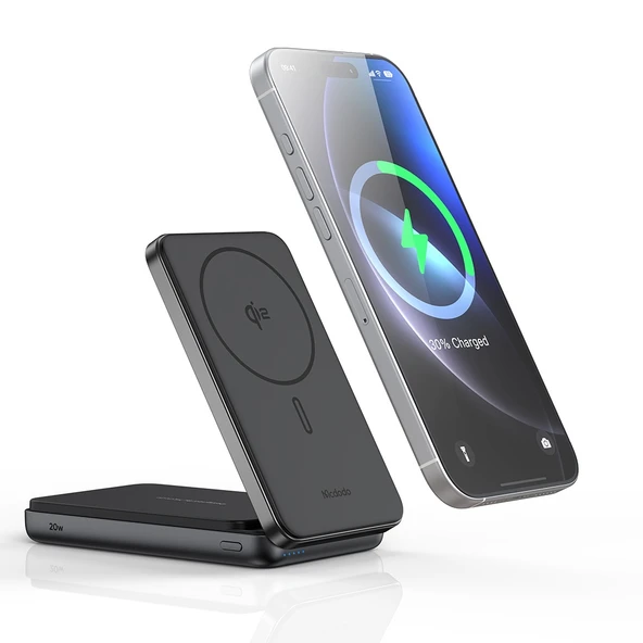 MCDODO MC-6310 Magq 2in1 10000mAh 20w  qİ2 Manyetik Powerbank Ve Katlanabilir Telefon Standı ürün görseli 1