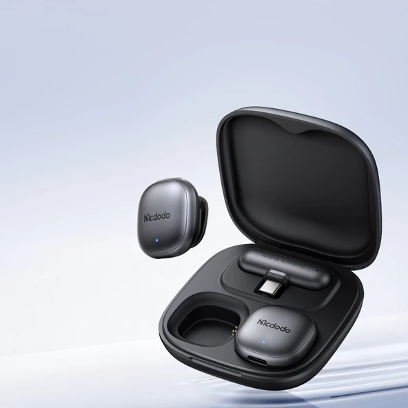 MCDODO MP-5451 2.4GHz Type-C Alıcılı Kablosuz Yaka Mikrofonu Siyah ürün görseli 1