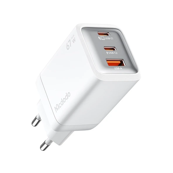 MCDODO CH-0971 GaN Serisi  67w 2c1a Mini GaN Şarj Cihazı Beyaz ürün görseli 1