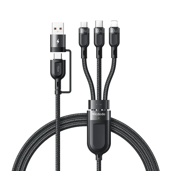 MCDODO CA-8800 2 In 3 100w USB-A/C - Lightning+micro+type-c Süper Hızlı Şarj Ve Veri Kablosu 1.2m ürün görseli 1