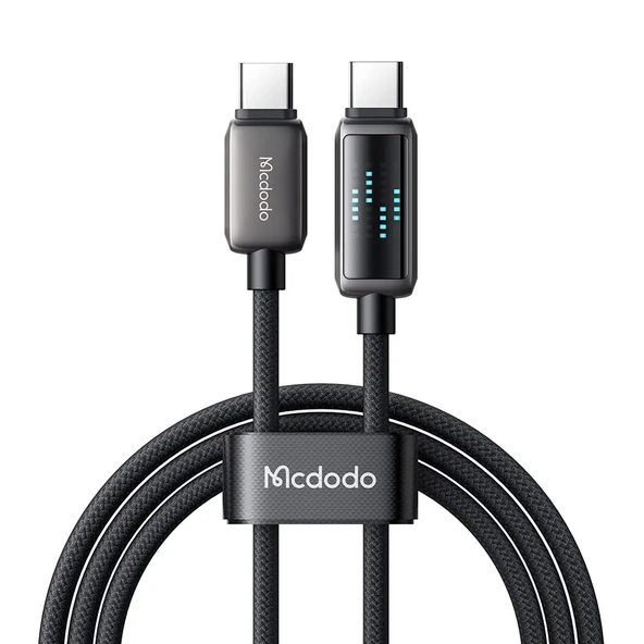MCDODO CA-4250 100w Type-c to Type-c Şarj Hız Göstergeli Şarj Ve Data Kablosu- 1.2m Siyah ürün görseli 1