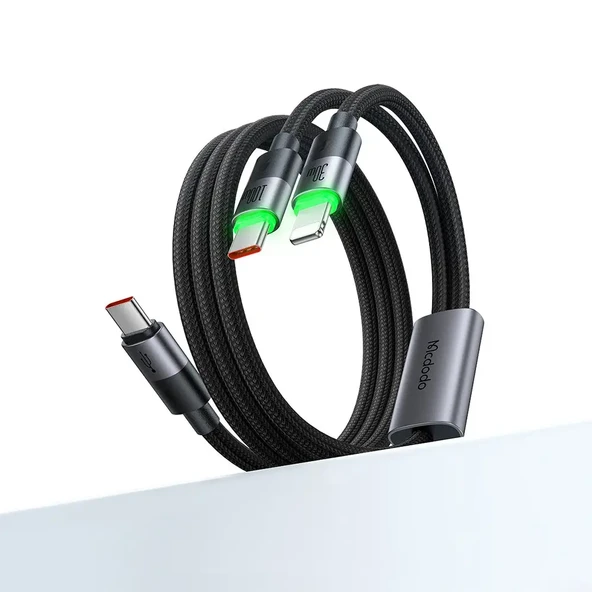 MCDODO CA-6700 2in1 Arada 100w Type-c to Type-c + Lightning Kablo 1.5m ürün görseli 1