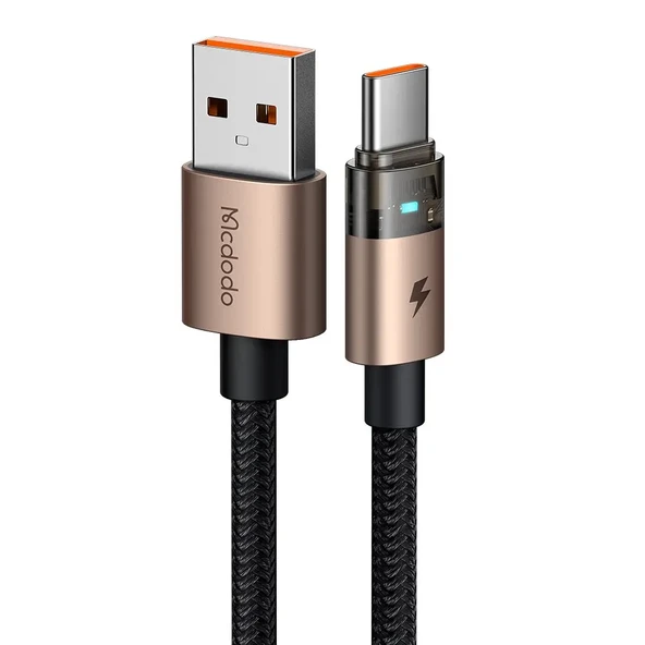 MCDODO CA-6891 Usb-A to Type-c Kablo Şarj Işıklı 1.2m ürün görseli 1
