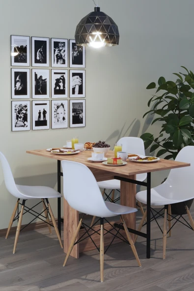 dekor fim DF01101AC Flamingo Pratik Katlanır Atlantik Çam Masa Portatif Yemek ve Mutfak Masası ürün görseli 1