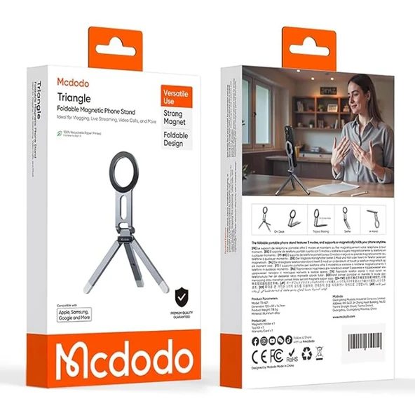 MCDODO TB-6210 Katlanabilir Manyetik Telefon Standı - Resim 5