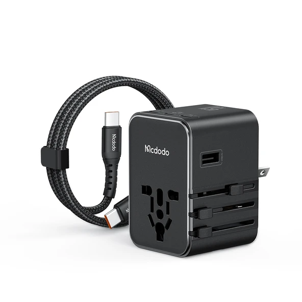 MCDODO CP-3270 Globepower 45w 3c2a Universal Seyahat Adaptörü (Type-c To Type-C Kablolu) ürün görseli 1