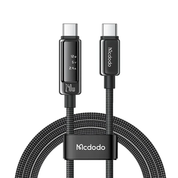 MCDODO CA-8900 240W Type-C To Type-C OLED Ekranlı Şarj Kablosu 1.2m ürün görseli 1
