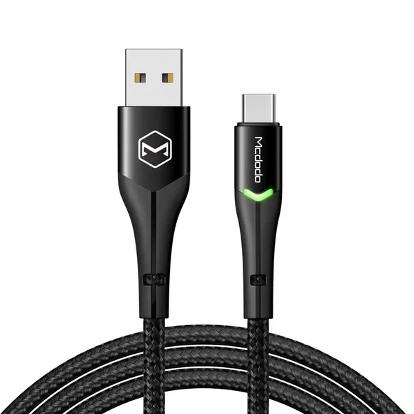 MCDODO CA-7960 USB-A To Type-C Hızlı Data Şarj Kablosu 1m 3A Siyah ürün görseli 1