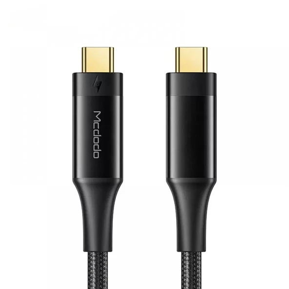 MCDODO CA-8760 Thunderbolt 3 Intel 100W Type-C To Type-C Yüksek Hızlı Veri Aktarım Kablosu Siyah ürün görseli 1