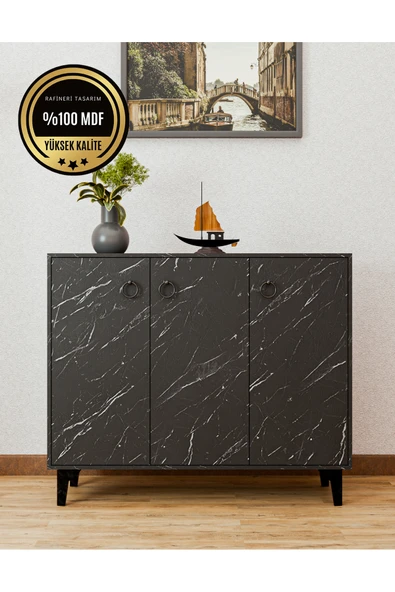 dekor fim DF08102BD MDF Ayakkabılık Antre Hol Çok Amaçlı Dolap Ayakkabı Dolabı ürün görseli 1