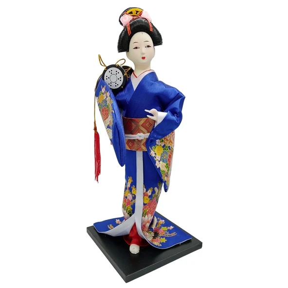 Japon Kimonolu Geyşa Bebek Kabuki Biblo 30 cm No.20 ürün görseli 1