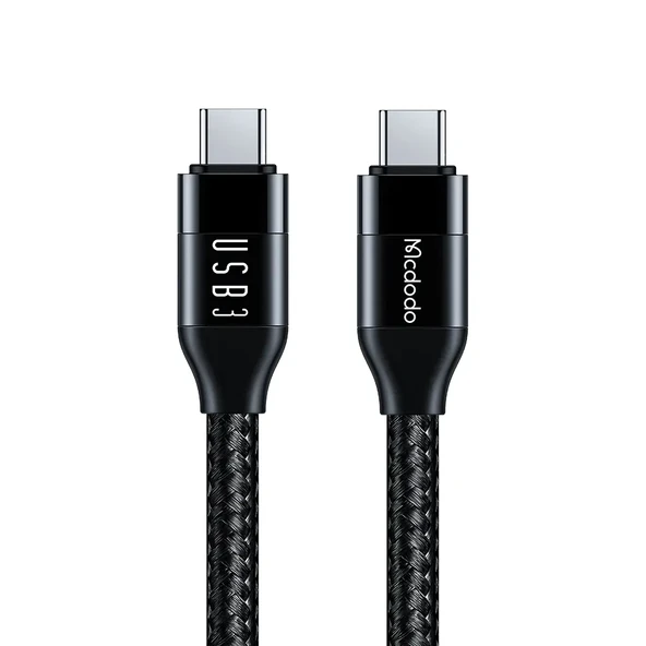 MCDODO CA-7132 Type-c to Type-c USB 3 100w Data Aktarım Ve Şarj Kablosu 1.2m - Siyah ürün görseli 1