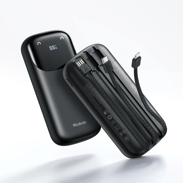 MCDODO MC-8530 20000mAh 22.5W PD & QC Hızlı Şarj Dijital Göstergeli Çoklu Kablolu Powerbank(Type-c / Lightning/Usb-A)) ürün görseli 1