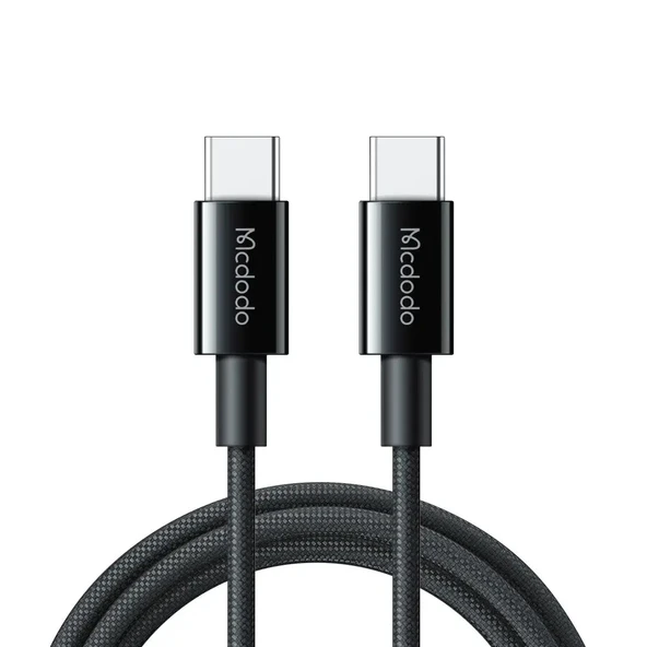 MCDODO CA-2771 60W TYPE-C TO TYPE-C ŞARJ KABLOSU 1.2M SİYAH ürün görseli 1