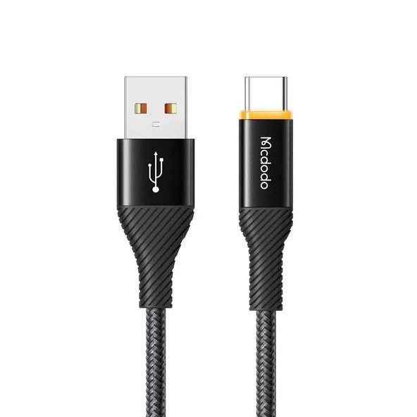 MCDODO CA-2380 Usb-A to Type-c 100w Power Off Süper Hızlı Data/şarj Kablosu 5a 1.2m - Siyah ürün görseli 1