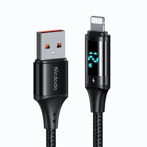 MCDODO CA-1060 Dijital Ekranlı Usb-ATo Lightning Hızlı Data-şarj Kablosu 3a 1.2m ürün görseli 1