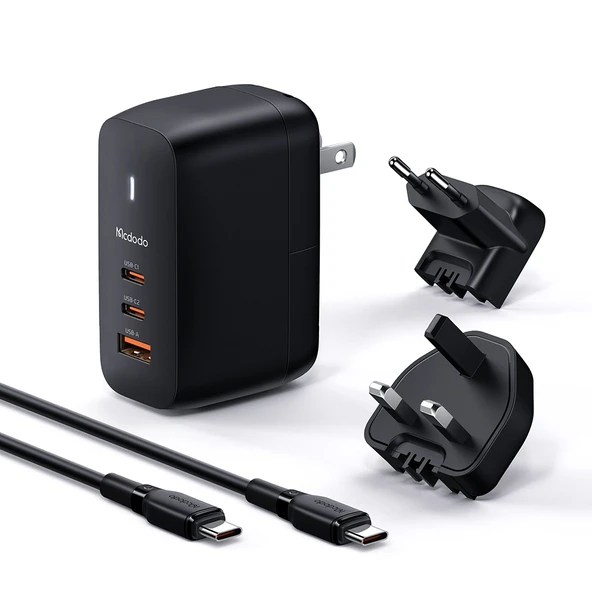 MCDODO CH-8442 70w GaN 3.0 Dual Type-c + USB Universal Seyahat Şarj Seti ürün görseli 1