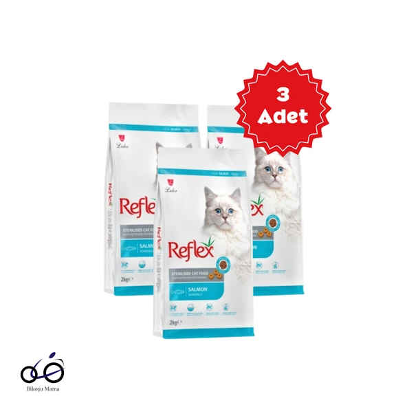 Reflex Somonlu ve Pirinçli Kısırlaştırılmış Kedi Maması 2kgX3 Adet ürün görseli 1