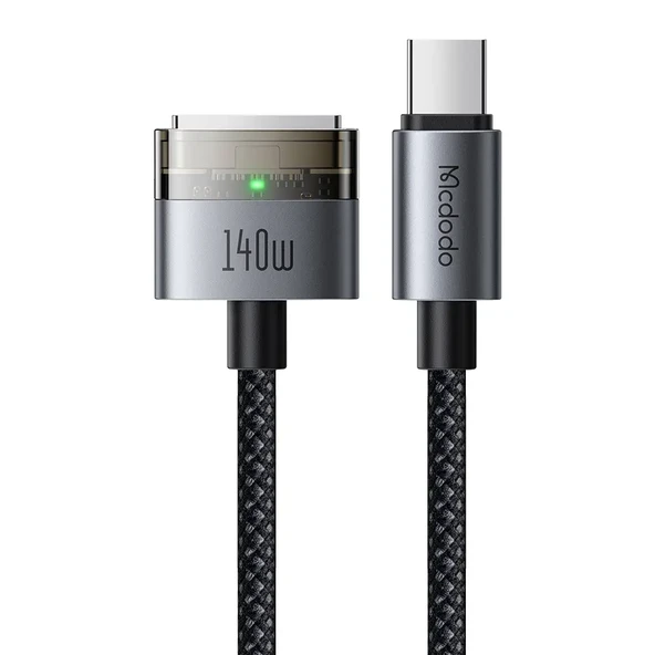 MCDODO CA-2070 140W Type-C To MagSafe 3 Manyetik Bağlantı Kablosu 2m Siyah ürün görseli 1