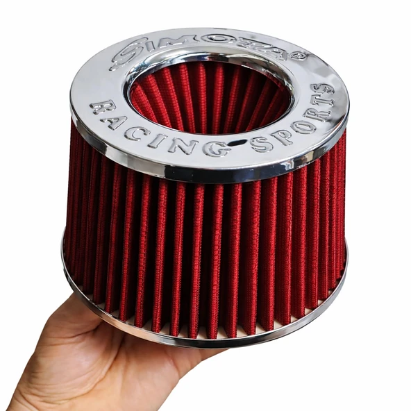 Simota 76mm Açık Hava Filtresi-Open Air Filter-Performans Hava Filtresi-Kırmızı ürün görseli 1