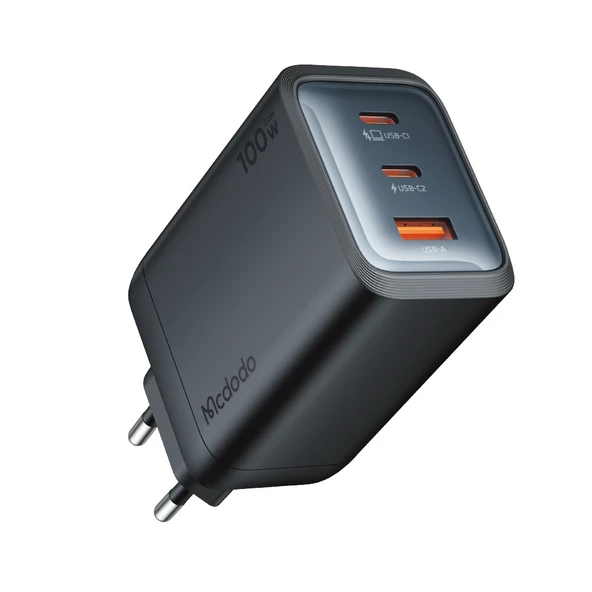 MCDODO CH-0121 GaN Seri 100w 2c1a Mini GaN Şarj Cihazı  Siyah ürün görseli 1