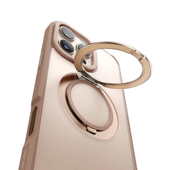 MCDODO PC-4934 iPhone 16 Pro Halka Standlı Magsafe Titanyum Kapak ürün görseli 1