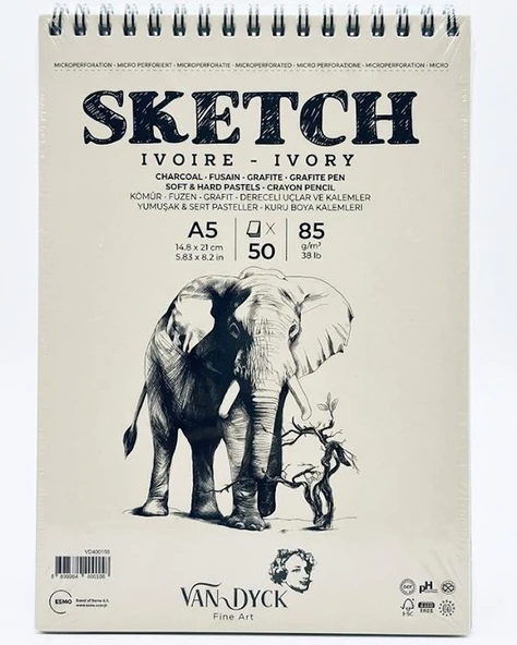 Van Dyck Sketch Çizim Bloğu A5 85 Gr 50 Yaprak ürün görseli 1