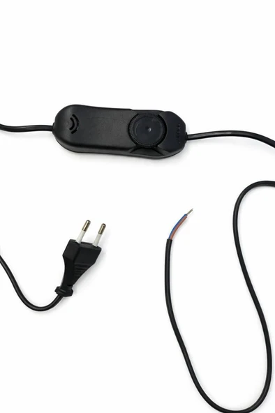 Şahnet Dimmer Arapuarlı Anahtarlı Kablo Siyah 2 mt Işık Ayar Anahtarlı Lamba Kablo ürün görseli 1