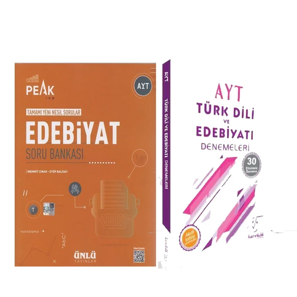 Ünlü Yayıncılık AYT Edebiyat Best Peak Soru ve Karekök Türk Dili Edebiyat Deneme Seti 2 Kitap ürün görseli 1